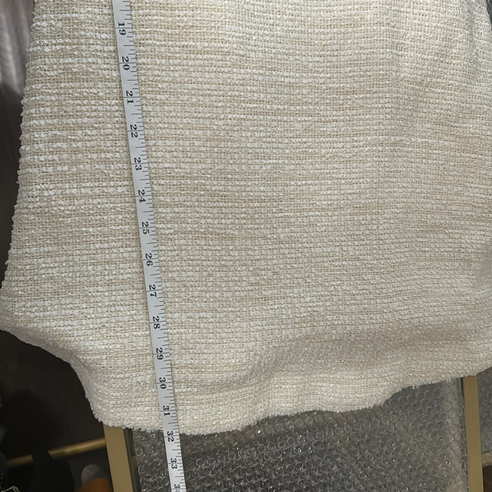 Zara Cream Mini Dress with Button Detail - Picture 8 of 9